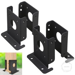 4Pcs Adjustable 4×4 Wood Fence Pergola Post Base Brackets kit Heavy Duty Post