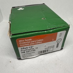 Eye Bolt 3/8″ x 4-1/2″ Screw-in Zinc Plated Steel Hillman 10ct box