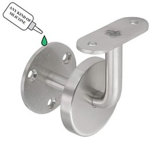 Top Hardware Steel Wall Mount Staircase Handrail For Square Railing, Silver