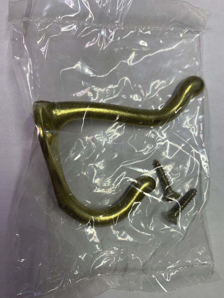 Ives Coat Hat Hook Aluminum Traditional All-Purpose Brass Finish New