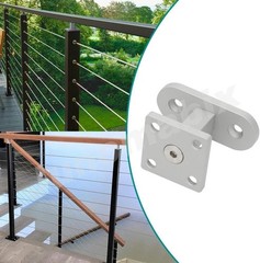 US 2X For Top of Wood Newel Post 1.7″ 1.5″ Modern Straight Handrail Bracket Kit