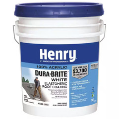 587 Dura-Brite White 100% Acrylic Elastomeric Reflective Roof Coating 4.75 Gal.