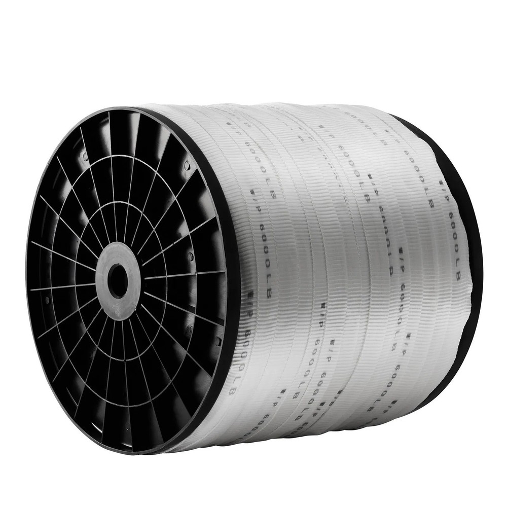 Polyester Pull Tape, 1″ x 2103′ Mule Tape Flat Rope, 6000 lbf Tensile Capacity,