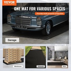 Diamond-Plate Rubber Flooring Roll, 3 mm x 4 ft x 10 ft Garage Floor Mat, SBR Ru