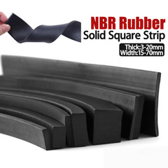 NBR Rubber Square Strip | Oil, Abrasion, Pressure Resistant for Marine, Cabinet