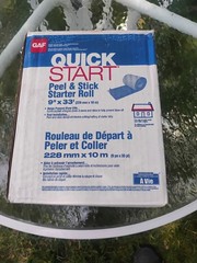 NEW IN BOX. GAF Quickstart Peel and Stick Starter Roll. 9″ X 33′