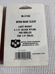 United States Hardware M-314C General Utility Nylon Cleat 4.25″ – Black Lot Of 2