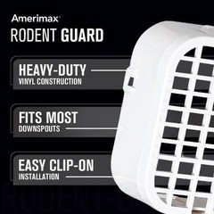Amerimax Home Products (3 in. x 4 in.) White Vinyl Rodent Guard for durability