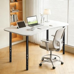 Qlly Adjustable Round Desk Leg 24-40 Inch 60-100Cm Home Office Diy Metal Table