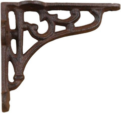 2 Antique Style Shelf Brace Wall Bracket Cast Iron Brackets Small 4 1/8″ X 3 5/8