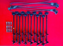 Mobile Home Parts Set of 12 Auger Type Anchors Tie Down Straps & Bolts