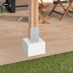 8pcs Adjustable Post Anchor Bracket Silver Post Base for Pavilion Deck Porch NEW