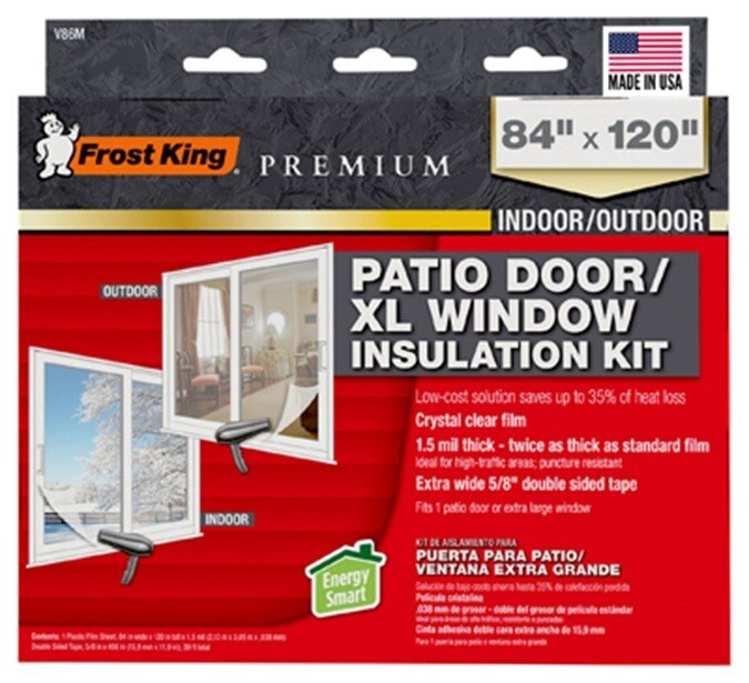 Frost King V86M 84″ x 120″ Patio Door XL Window Insulation Kit – Pack of 2