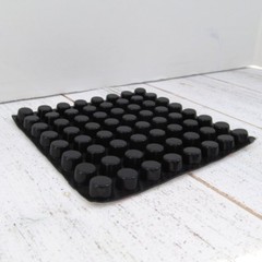 64 Pcs 3M Self Adhesive Silicone RUBBER FEET Bumpons Black Cylindrical 12x7mm