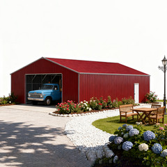10FT Galvalume Corrugated Roof & Wall Panels 50-PC Reddish Brown