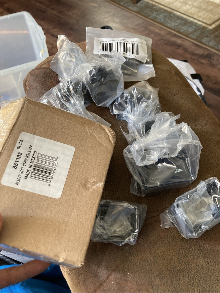 Alxctp Rect Stair Connector Bracket Weathered Black Top 4pk 351133 (S4)