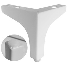 Smaxcn 8x 4″ White Metal Furniture Legs, 1.4mm Thick Cabinet Feet