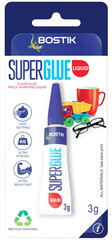 BOSTIK Super Glue Liquid Clear Glu 3g Adhesives Ultra Strong Multi Purpose Use