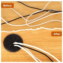 8 Pcs Black Desk Grommet, 2 Inch Desk Hole Cover for Cables, Grommet Cover wi…