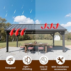 18PCS Galvanized Corrugated Metal Roof Panels Grey