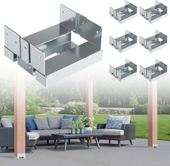 Galvanized Post Base for Concrete, Adjustable Aluminum-Zinc Plated Steel Deck Po