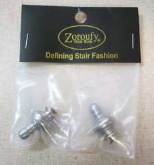 2 NEW Zoroufy Satin Nickel Urn FINIALS for 3/8″ Stair Runner Rods, Inspiration