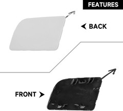 Front Left Bumper Tow Hook Cover Cap for 2016-2019 | Durable and Color: white