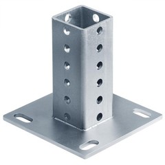 Square Sign Post Anchor Base for 2″ x 2″ Sign Post, Surface Mount Flange Base…