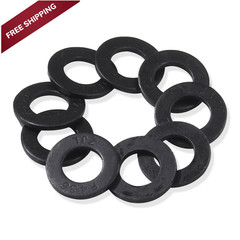 Hordion 50Pcs 5/16 Inch Flat Washer, Carbon Steel, ( 50pcs ), Black
