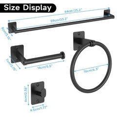 Matte Black Bathroom Accessories Set Kljkpa 4 Pieces Bathroom Hardware Set 24