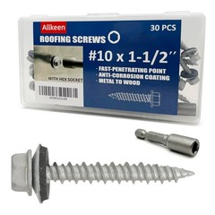 #10 x 1-1/2″ Hex Head Sheet Metal Roof Screws, Rustpert Coating to…