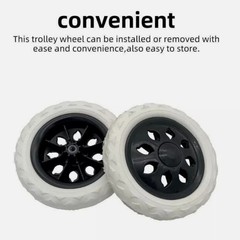 Spare Caster 6.3″ Dia 4Pcs Rubber Foaming Shopping Trolley Replacement Wheels