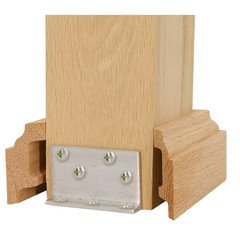 Stair Parts 3 In. Unfinished Red Oak Newel Post Attachment Kit