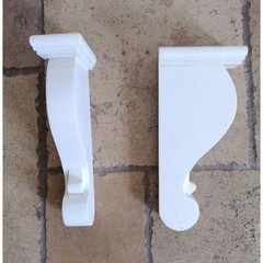 Cabinets Bay 2 Corbels Bridgeport Shelf Brackets 3″ x12 3/4″x6″ Royal Cream WOOD