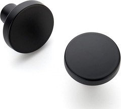 60 Pack Cabinet Knobs Drawer Pulls 1-1/4In Dresser Cupboard Hardware Matte Black