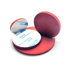 Red Solid Round Self Adhesive Rubber Pad Sealed Cushioning Sheet Dia 5mm – 100mm