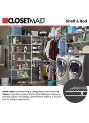 ClosetMaid Ventilated Wire Corner Shelf for 12 in. Shelf/Rod Shelving, Free Ship