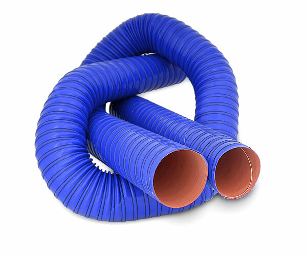 60mm Silicone 2 Ply Blue Air Ducting Flexible Duct Cold & Hot Air