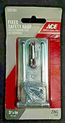 Ace 3-1/4 in. Heavy-Duty Zinc Fixed Staple Safety Hasp (1-Pack) New in Package