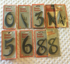 Wessel 3″ Die Cast Colonial Hammered Ebony Plated House Number U.S.A. PICK ONE