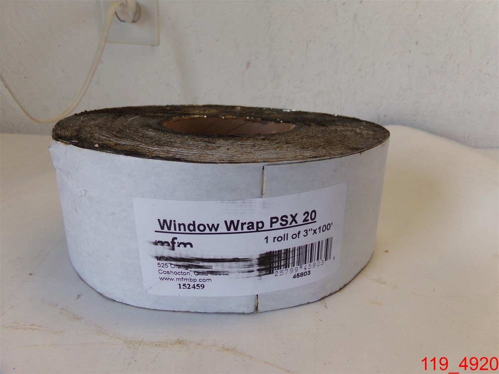Qty=2 Rolls: MFM Window Wrap PSX 20 3″ x 100′ Self Adhering, Waterproof 45803
