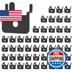 HUHOLE 50pk Pegboard Picture Hangers U-Shape Hooks for 1/8″ & 1/4″ Pegboards
