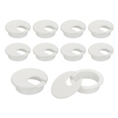 10 Pcs 2″ Desk Grommet Plastic Desk Hole Cover Cable Grommet White