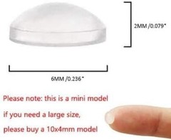 100 Pack Clear Self-Adhesive Rubber Feet 0.25″ Bumpers for Furniture Protection