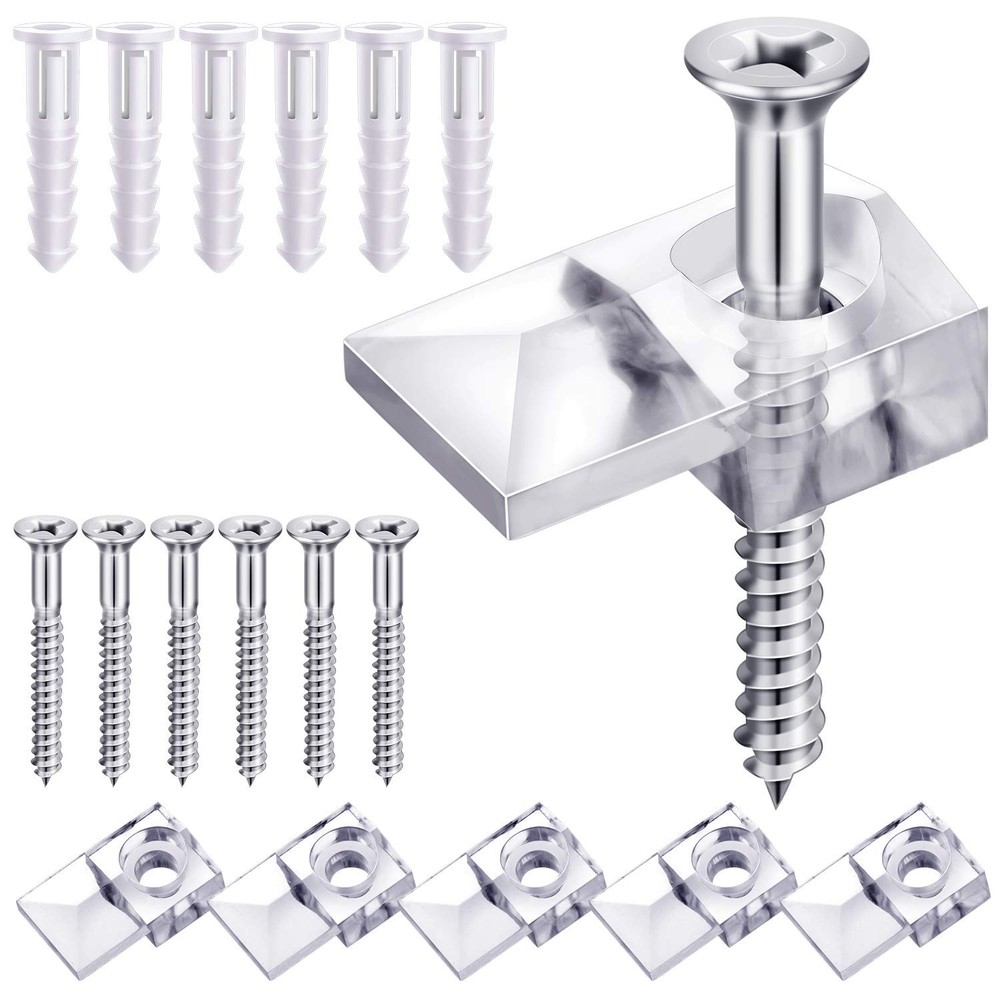 Blulu 20 Pack Mirror Holder Clips for 6 21 mm / 0.83 inches, gray or silver