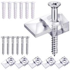 Blulu 20 Pack Mirror Holder Clips for 6 21 mm / 0.83 inches, gray or silver