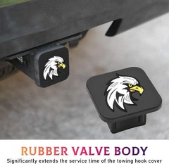 2 Inch Trailer Hitch Cover, Universal Rubber Plug Cap for 2″ Squa Color: Eagle