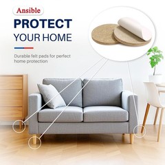 Ansible 60 Pcs Felt Furniture Pads 1 Felt Pads For Chair Leg Floor Protectors