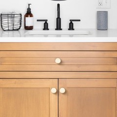 JOY DECOR 30 Pack Brushed Gold Kitchen Cabinet Single Hole,