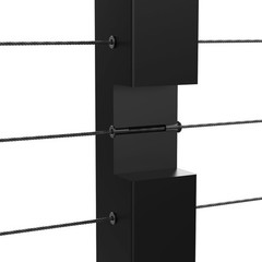 120 Pack Black Cable Railing Protector Sleeves T316 Stainless Steel Wood Post